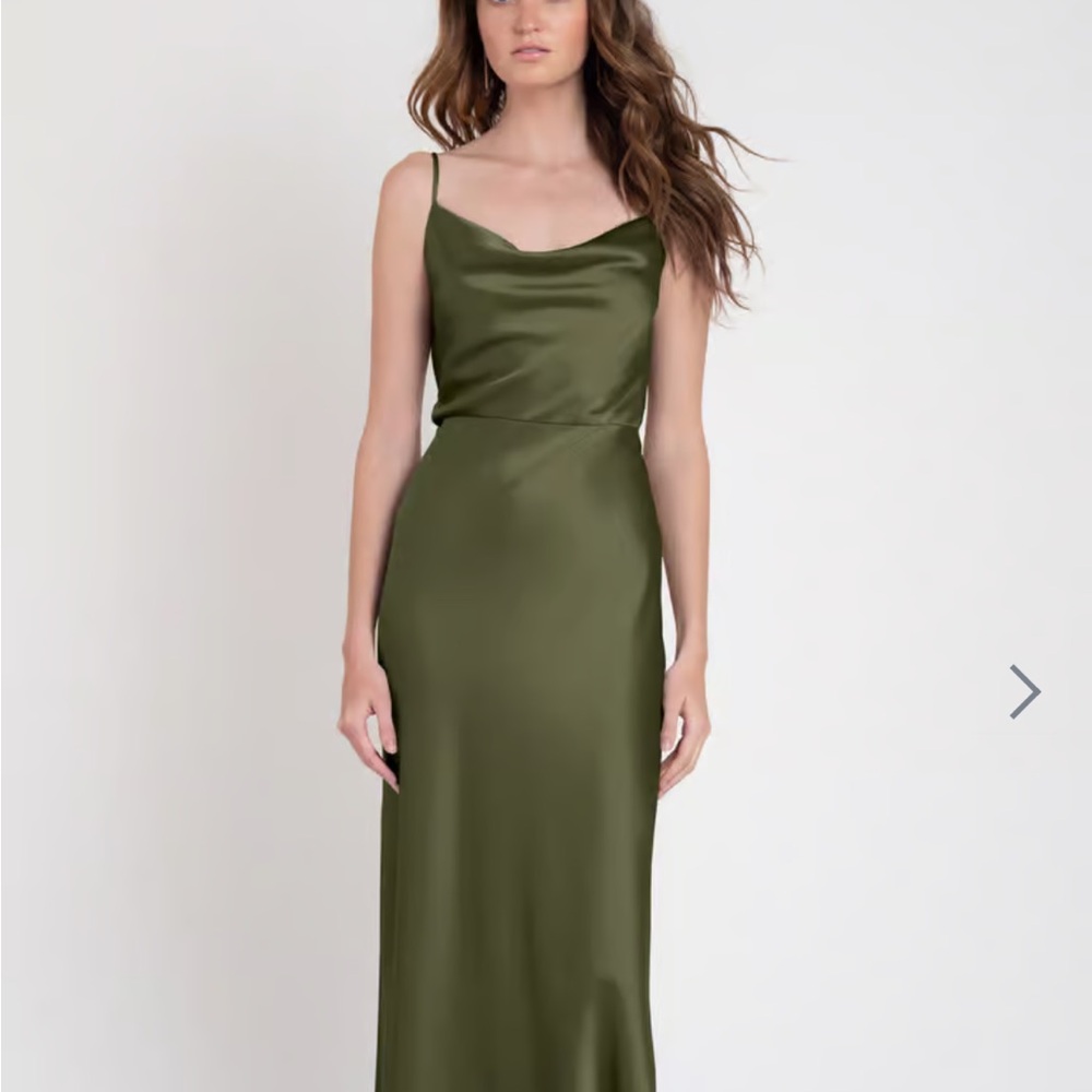 Jenny Yoo Olive Satin Gown